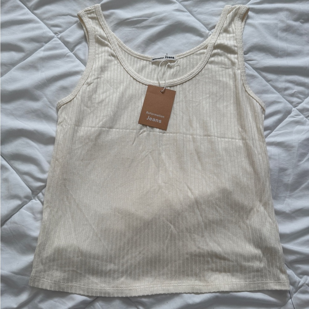 Reformation Cream Tank Top